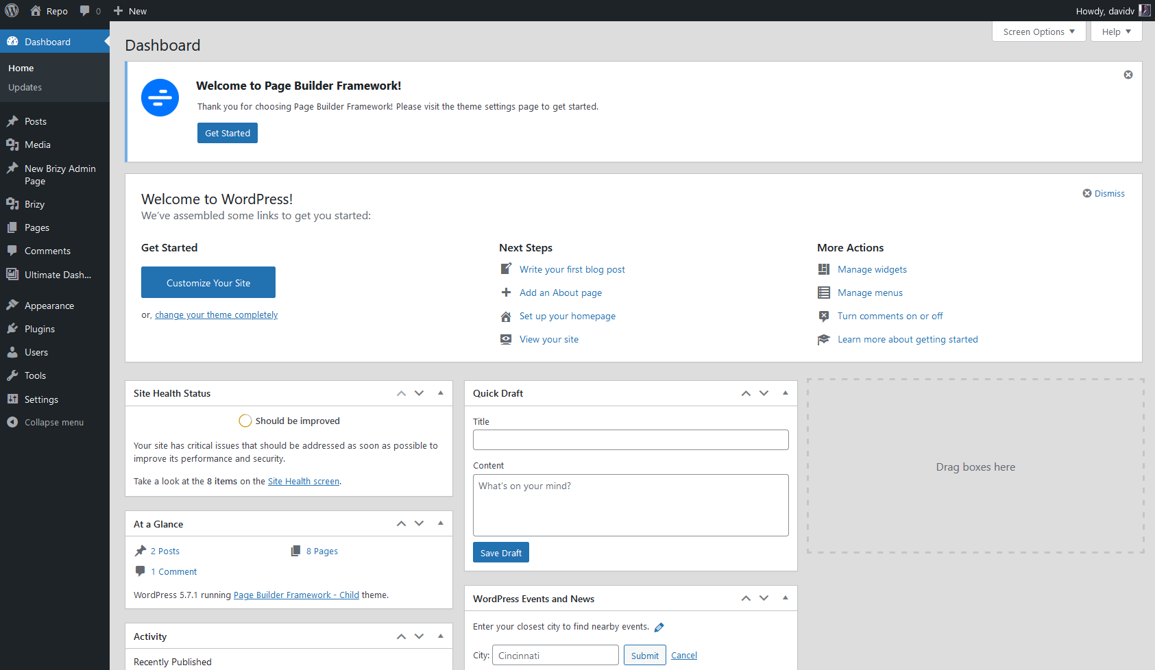 simple css dashboard