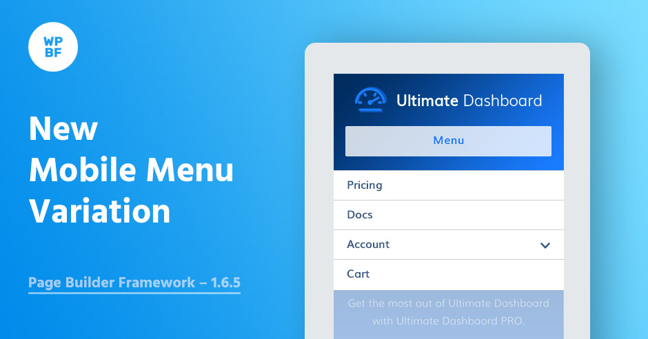 Better Mobile Menu's - Page Builder Framework