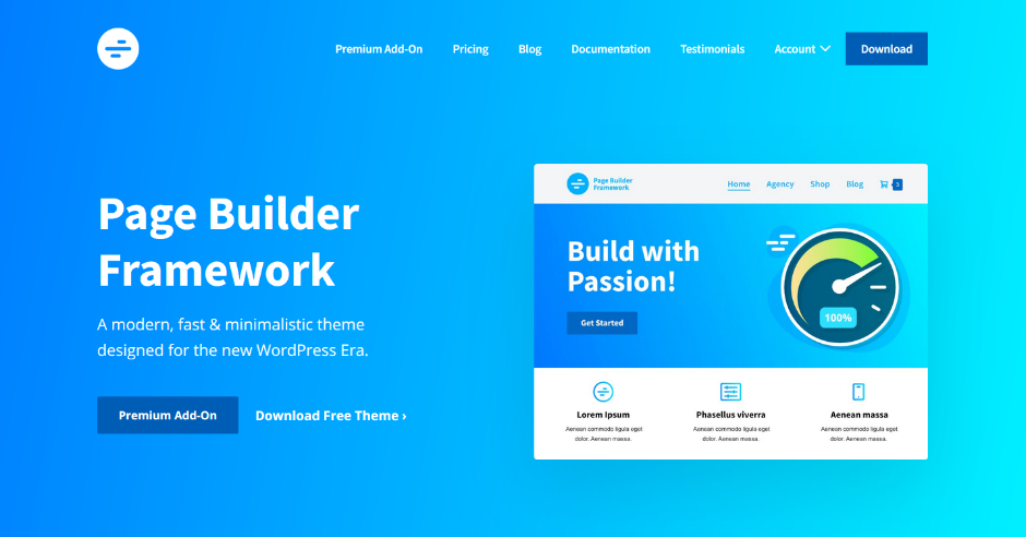 Page Builder Framework A Fast Minimalistic WordPress Theme