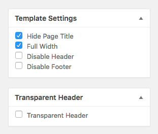 Template Settings