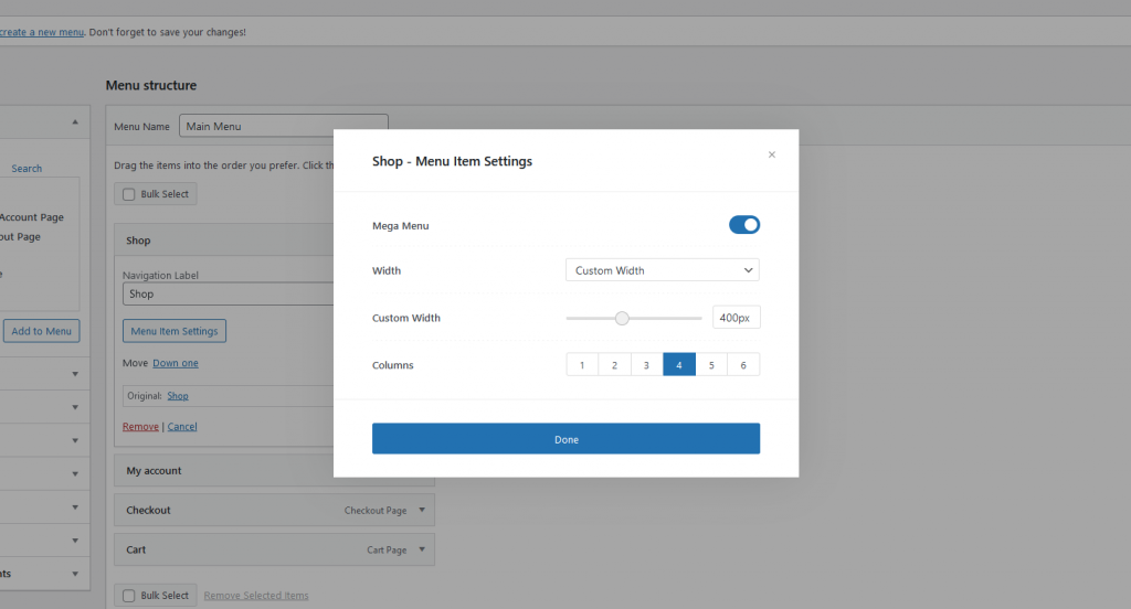 Mega Menu - Page Builder Framework