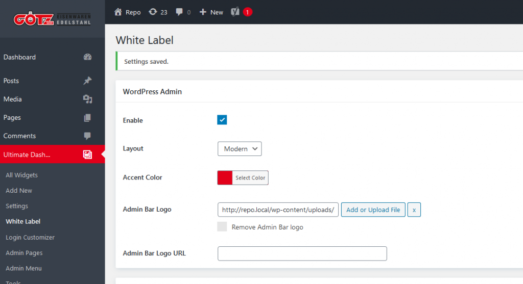 How to Customize the WordPress Dashboard - Page Builder Framework